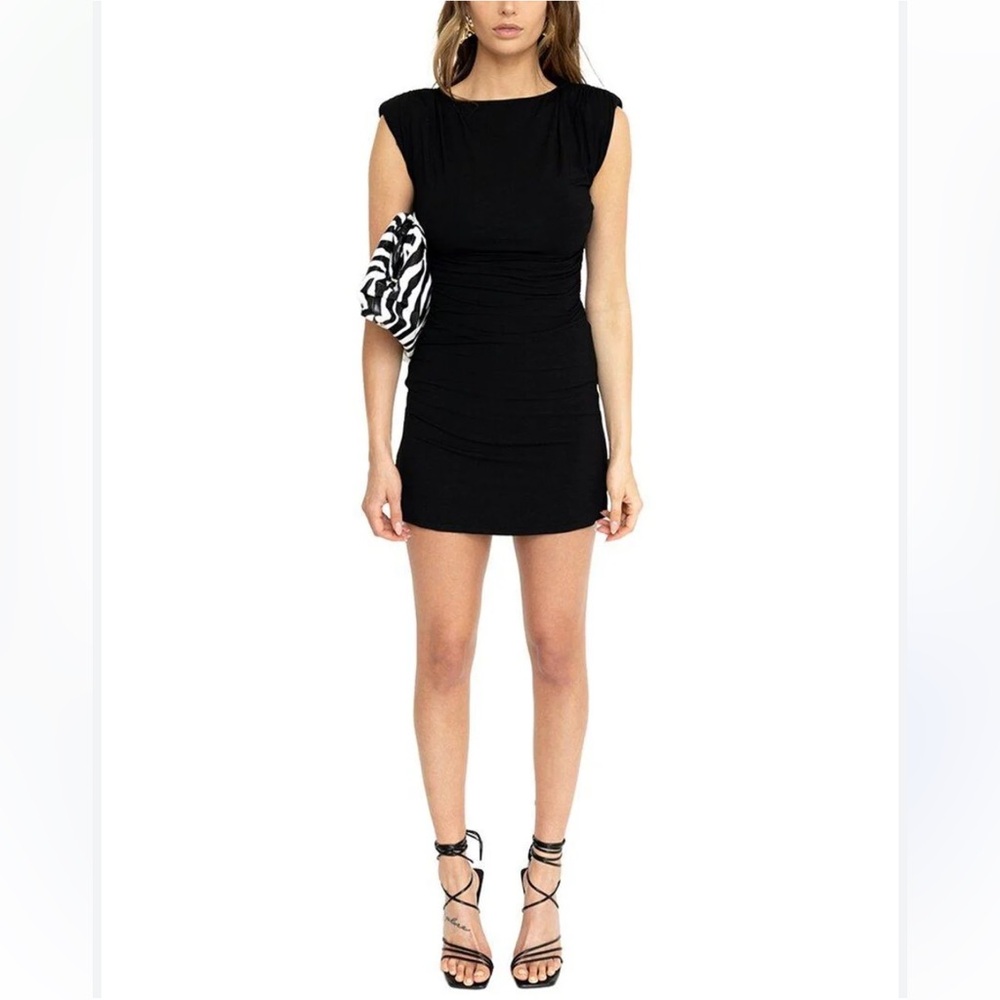 Torn by Ronny Kobo Kaia Mini Sleeveless Bodycon Little Black Dress sz Medium NWT